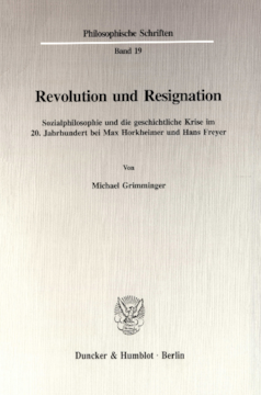 Revolution und Resignation Revolution und Resignation