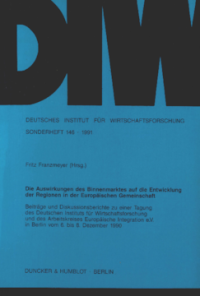 Die Auswirkungen des Binnenmarktes auf die Entwicklung der Regionen in der Europäischen Gemeinschaft