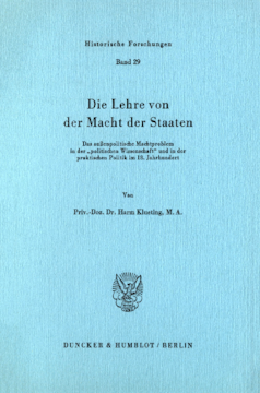 Die Lehre von der Macht der Staaten Die Lehre von der Macht der Staaten