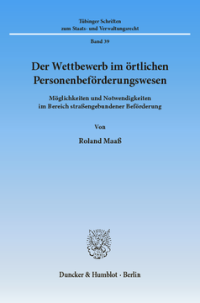 Der Wettbewerb im örtlichen Personenbeförderungswesen