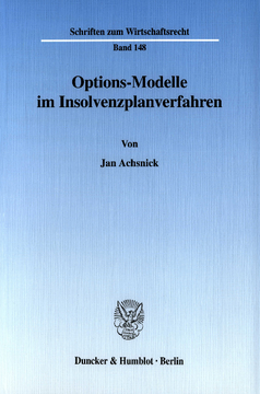Options-Modelle im Insolvenzplanverfahren