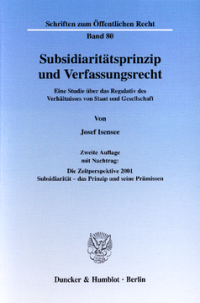 Subsidiaritätsprinzip und Verfassungsrecht