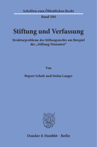 Stiftung und Verfassung