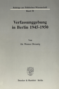 Verfassunggebung in Berlin 1945–1950