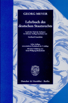 Lehrbuch des deutschen Staatsrechts