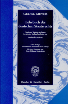 Lehrbuch des deutschen Staatsrechts Lehrbuch des deutschen Staatsrechts