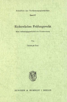 Richterliches Prüfungsrecht Richterliches Prüfungsrecht