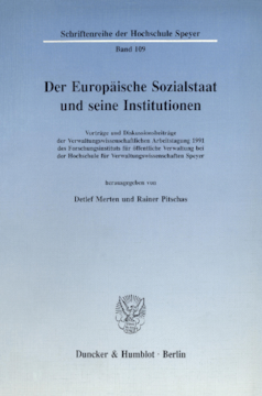 Der Europäische Sozialstaat und seine Institutionen