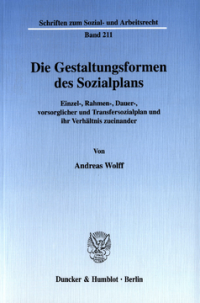 Die Gestaltungsformen des Sozialplans