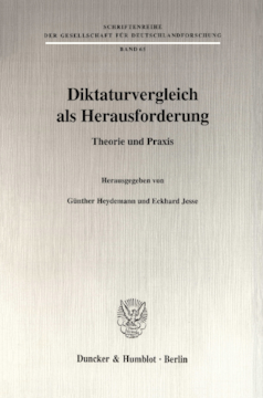 Diktaturvergleich als Herausforderung Diktaturvergleich als Herausforderung