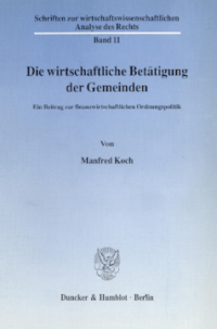 Die wirtschaftliche Betätigung der Gemeinden