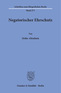 Negatorischer Ehrschutz