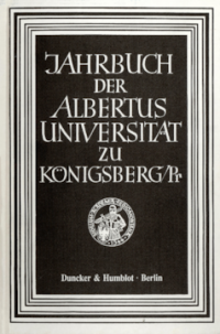 Jahrbuch der Albertus-Universität zu Königsberg/Pr