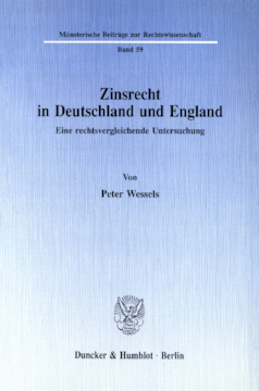 Zinsrecht in Deutschland und England