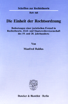 Die Einheit der Rechtsordnung Die Einheit der Rechtsordnung