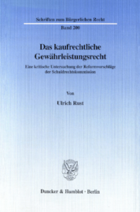 Das kaufrechtliche Gewährleistungsrecht