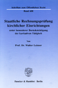 Staatliche Rechnungsprüfung kirchlicher Einrichtungen,