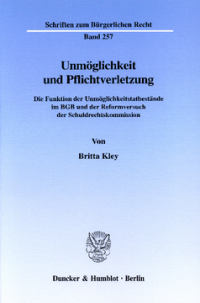 Unmöglichkeit und Pflichtverletzung