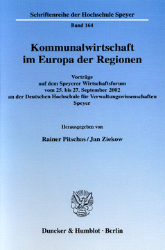 Kommunalwirtschaft im Europa der Regionen Kommunalwirtschaft im Europa der Regionen