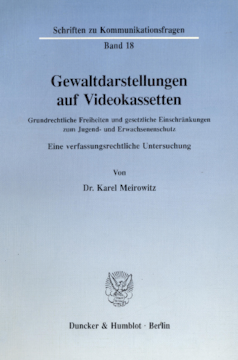 Gewaltdarstellungen auf Videokassetten Gewaltdarstellungen auf Videokassetten