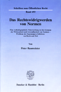 Das Rechtswidrigwerden von Normen