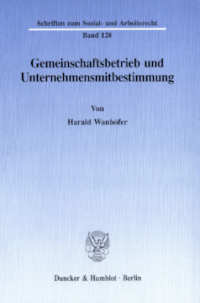 Gemeinschaftsbetrieb und Unternehmensmitbestimmung