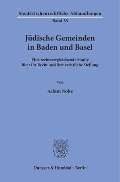 Jüdische Gemeinden in Baden und Basel