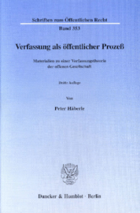 Verfassung als öffentlicher Prozeß