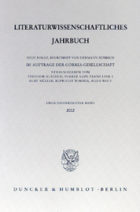 Literaturwissenschaftliches Jahrbuch