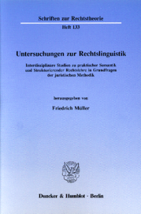 Untersuchungen zur Rechtslinguistik