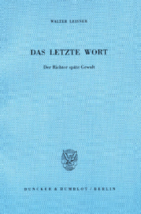 Das letzte Wort