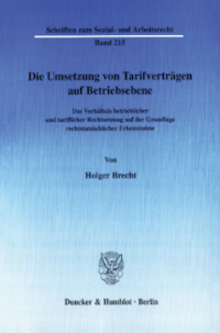 Die Umsetzung von Tarifverträgen auf Betriebsebene