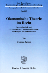 Ökonomische Theorie im Recht