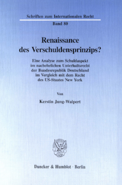 Renaissance des Verschuldensprinzips? Renaissance des Verschuldensprinzips?