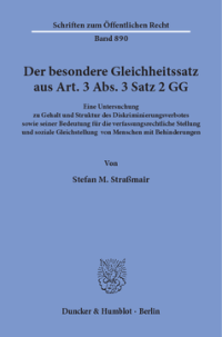 Der besondere Gleichheitssatz aus Art. 3 Abs. 3 Satz 2 GG
