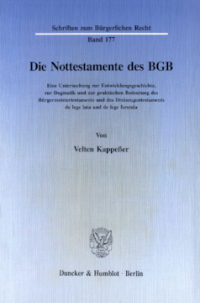Die Nottestamente des BGB