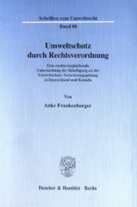 Umweltschutz durch Rechtsverordnung