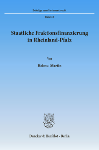 Staatliche Fraktionsfinanzierung in Rheinland-Pfalz