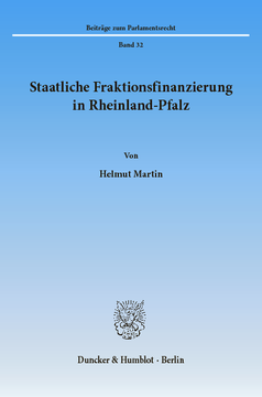 Staatliche Fraktionsfinanzierung in Rheinland-Pfalz