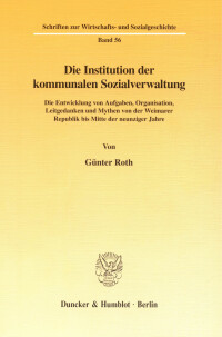 Die Institution der kommunalen Sozialverwaltung