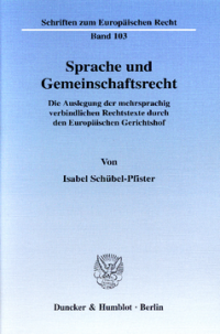 Sprache und Gemeinschaftsrecht
