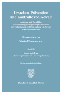 Ursachen, Prävention und Kontrolle von Gewalt