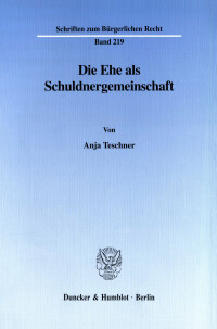 Die Ehe als Schuldnergemeinschaft
