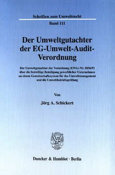 Der Umweltgutachter der EG-Umwelt-Audit-Verordnung