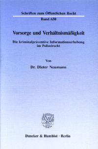 Vorsorge und Verhältnismäßigkeit