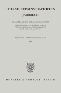 Literaturwissenschaftliches Jahrbuch