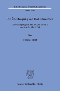 Die Übertragung von Hoheitsrechten