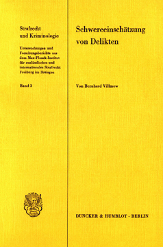 Schwereeinschätzung von Delikten Schwereeinschätzung von Delikten