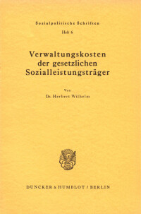 Verwaltungskosten der gesetzlichen Sozialleistungsträger