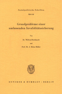 Grundprobleme einer umfassenden Invaliditätssicherung
